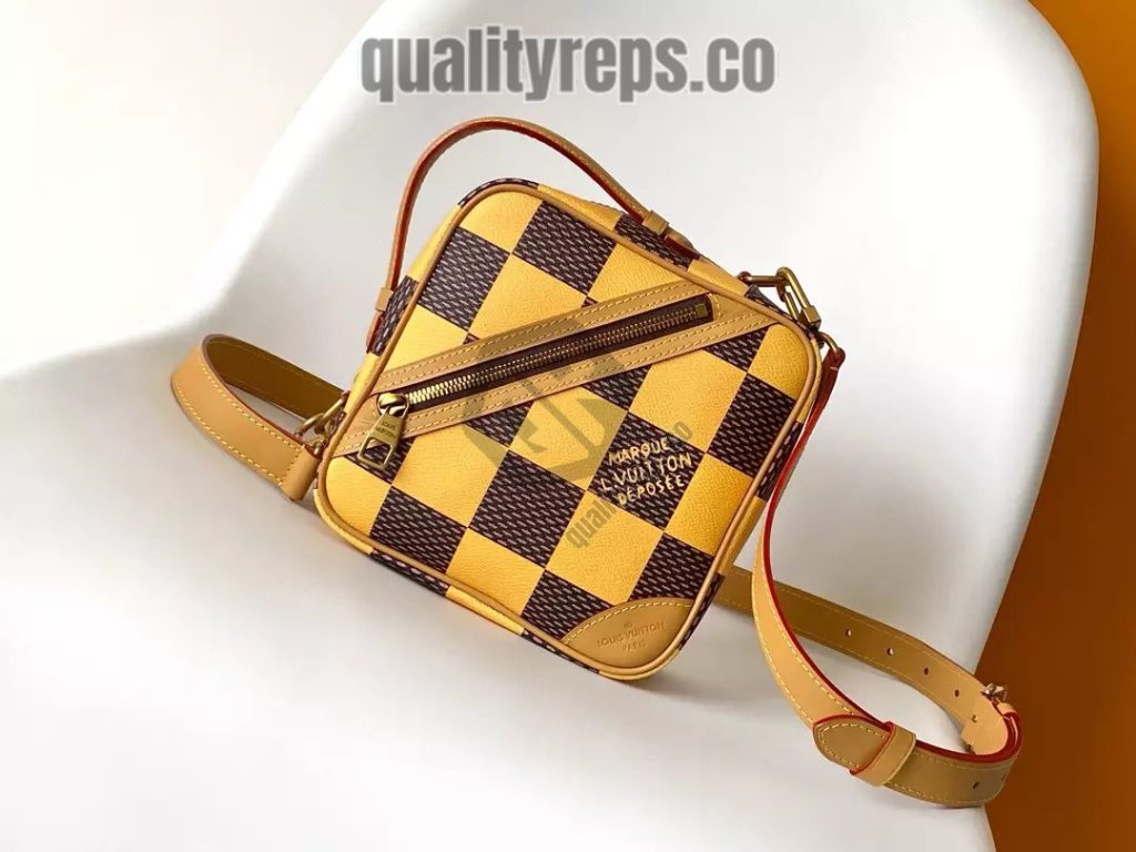 Chess Messenger Bag Yellow Damier Pop Canvas Quality Reps