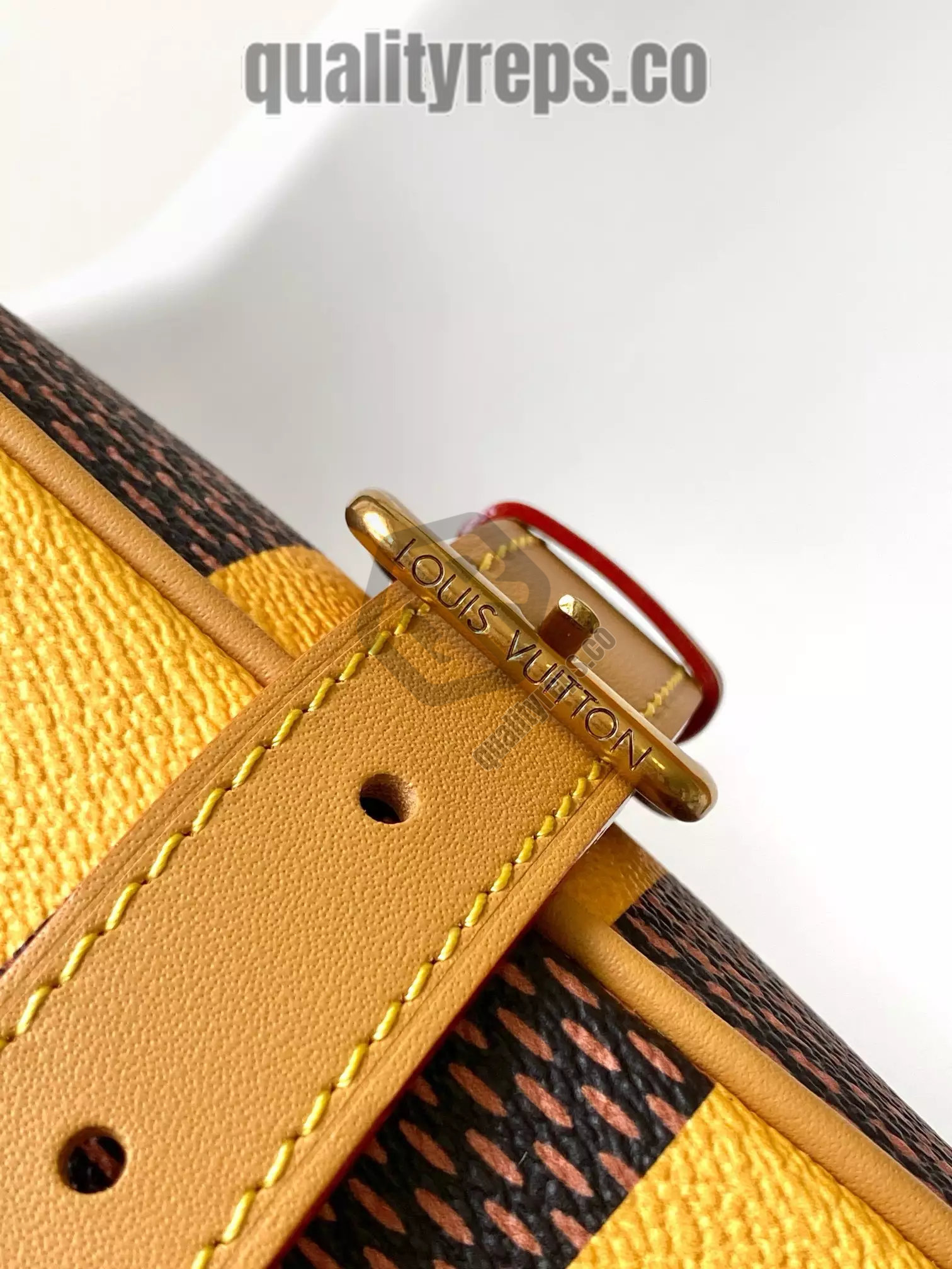 Chess Messenger Bag Yellow Damier Pop Canvas Quality Reps - Image 7