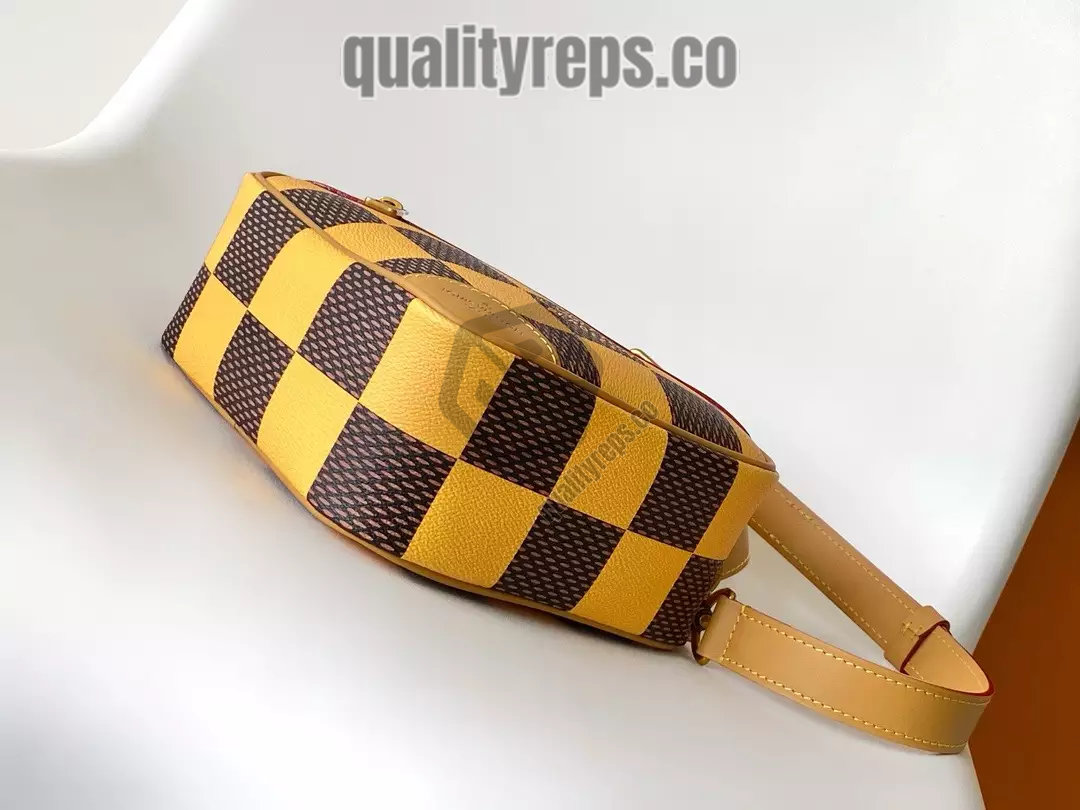 Chess Messenger Bag Yellow Damier Pop Canvas Quality Reps - Image 8