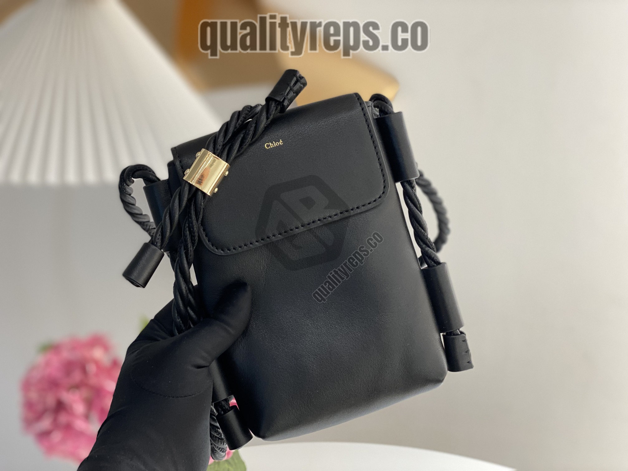 Chloé Key Phone Pouch in Black 3