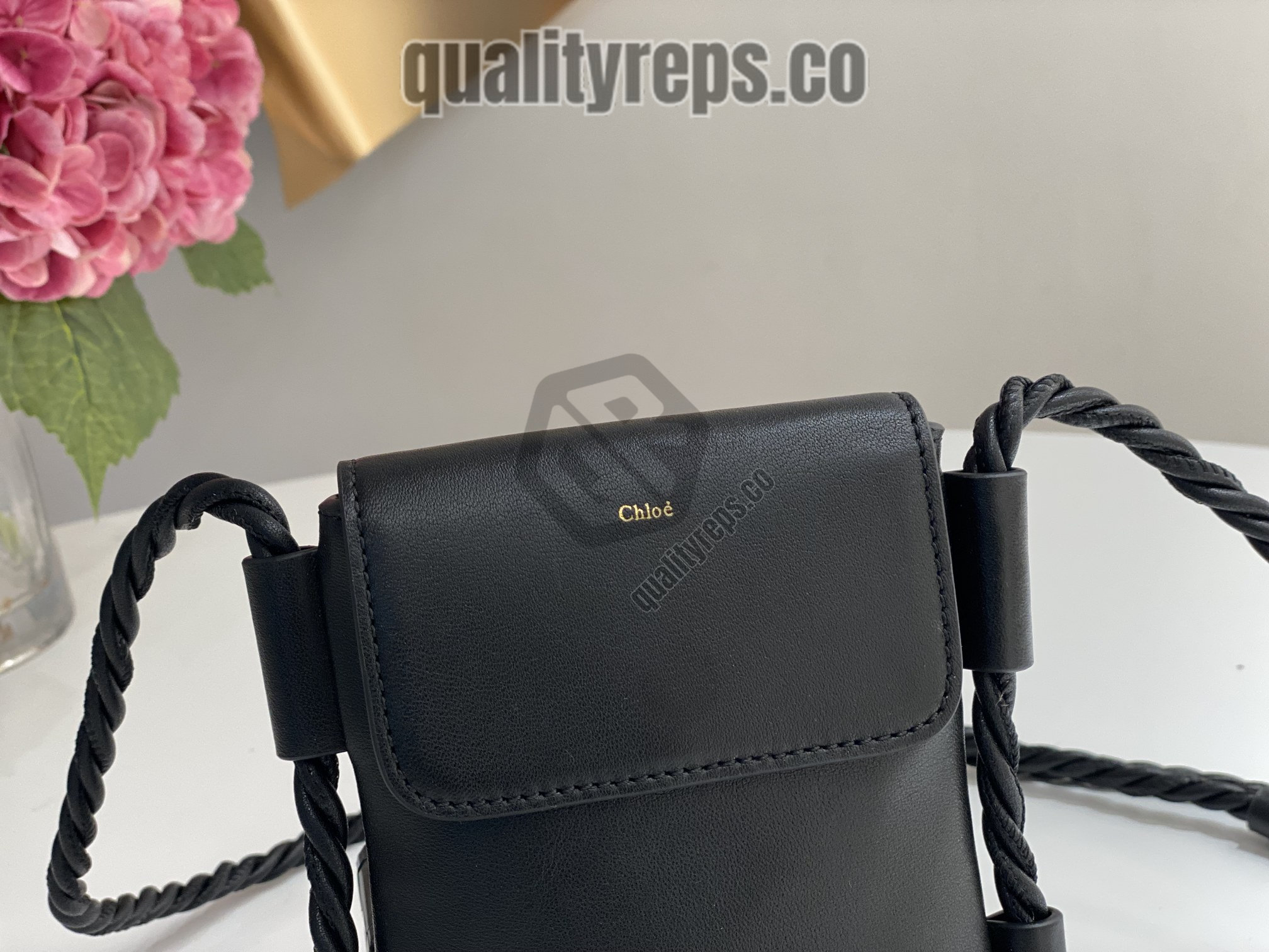 Chloé Key Phone Pouch in Black 4