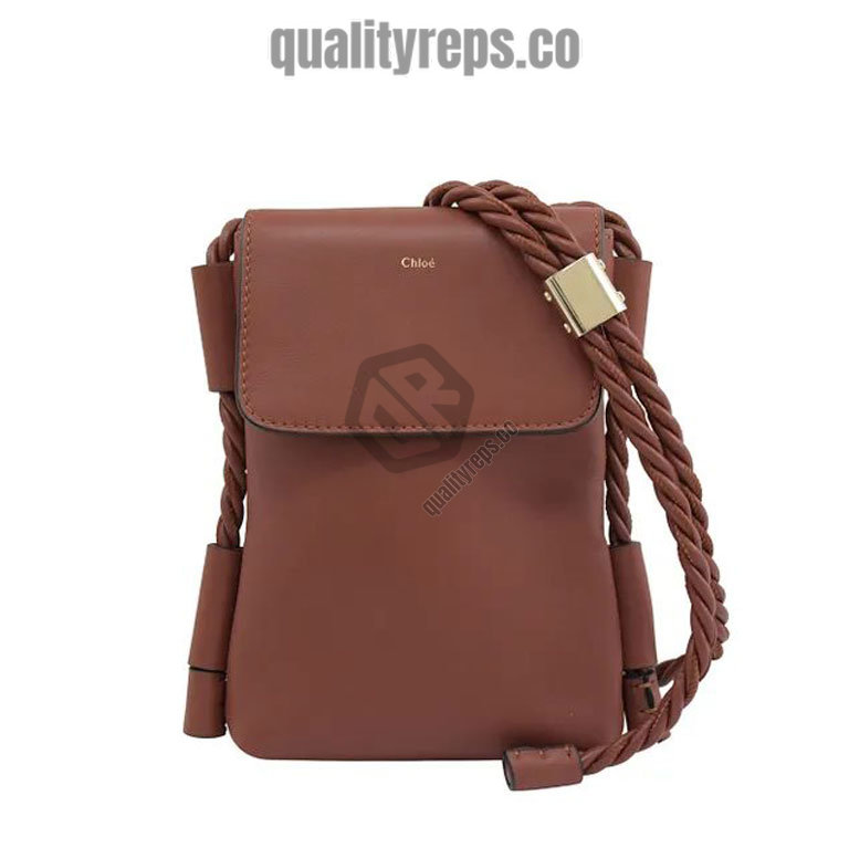 Chloé Key Phone Pouch in Brown 1