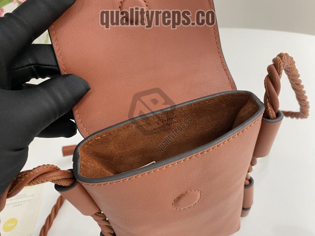 Chloé Key Phone Pouch in Brown 4