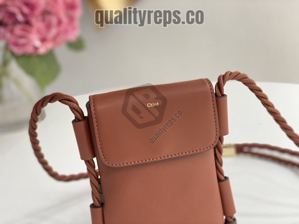 Chloé Key Phone Pouch in Brown 6