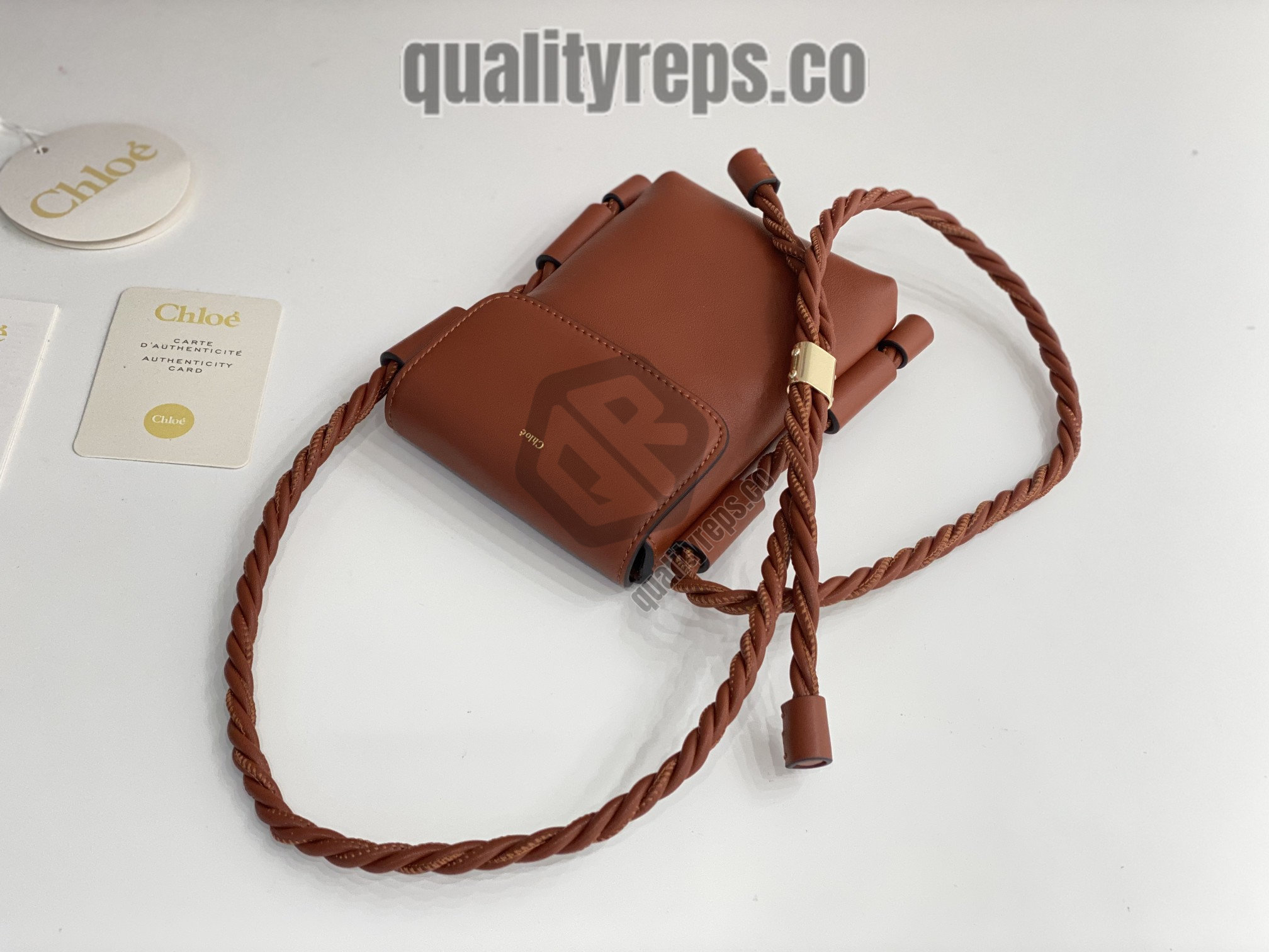 Chloé Key Phone Pouch in Brown 8