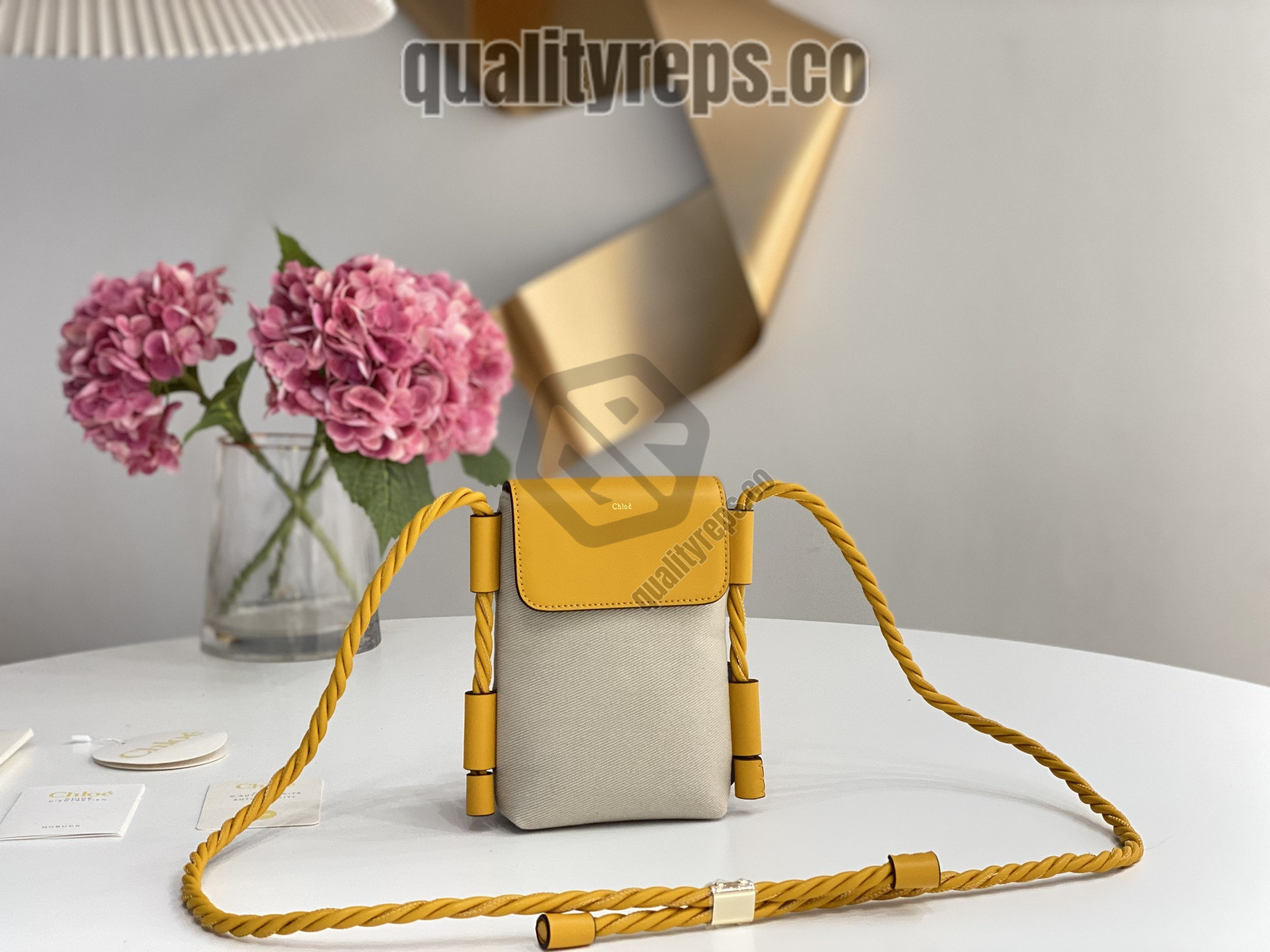 Chloé Key Phone Pouch in Yellow 2