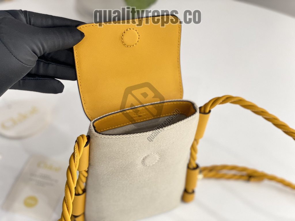 Chloé Key Phone Pouch in Yellow 6