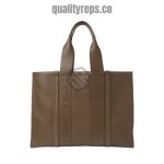 Chloé Large Woody Tote Bag Dark Nut 1