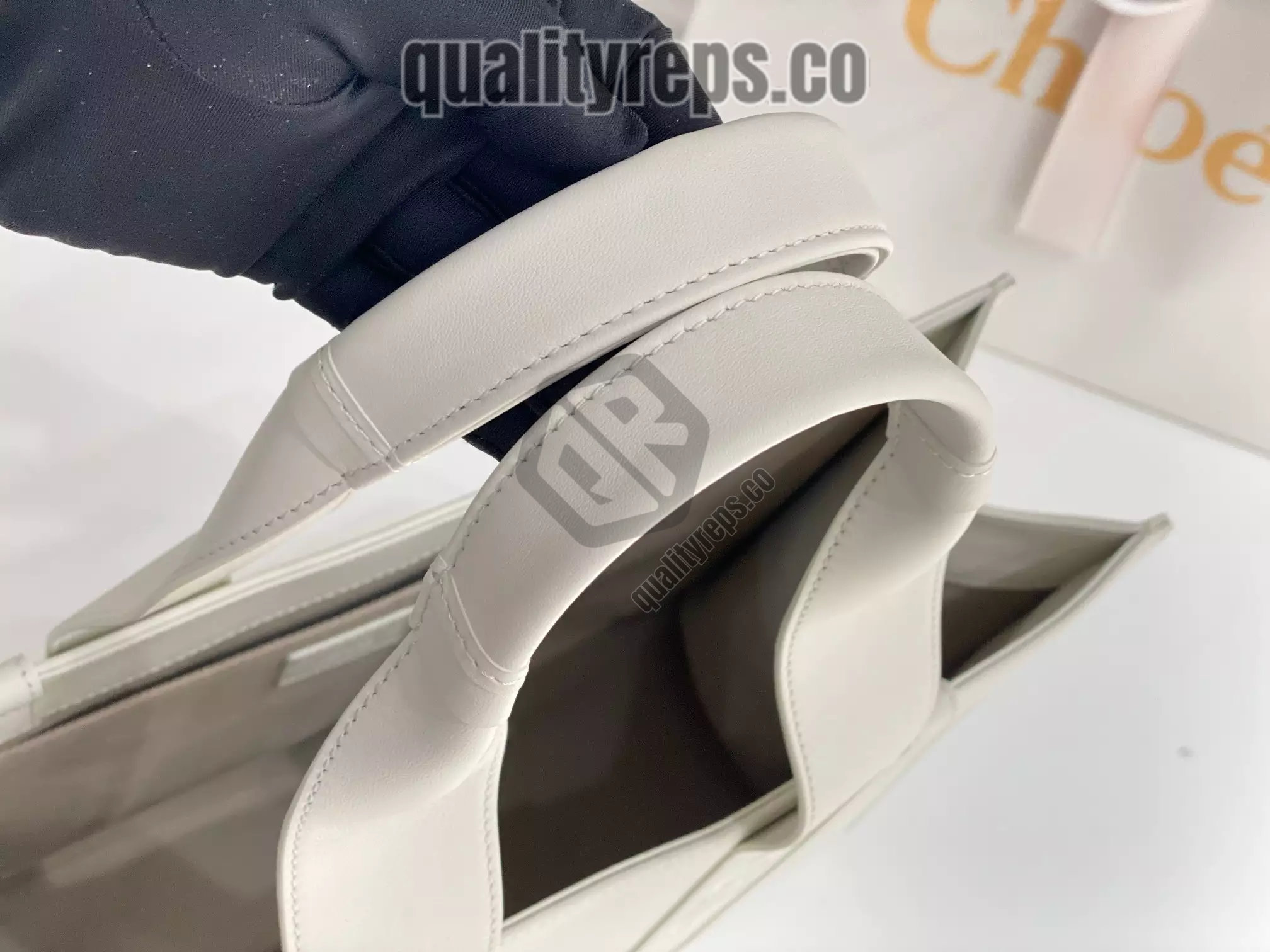 Chloé Large Woody Tote Bag White 7