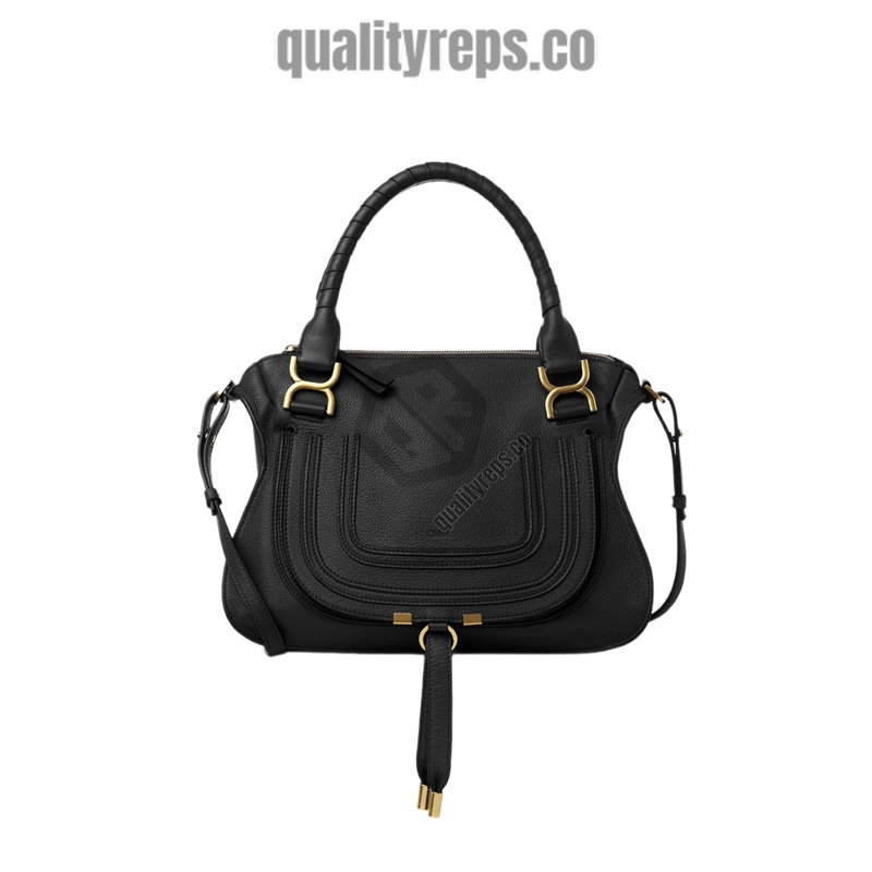 Chloé Marcie Black Double Carry Bag 1
