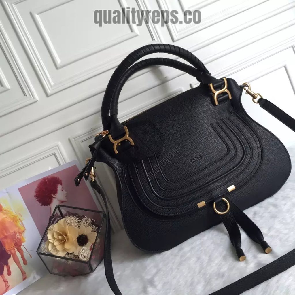 Chloé Marcie Black Double Carry Bag 2