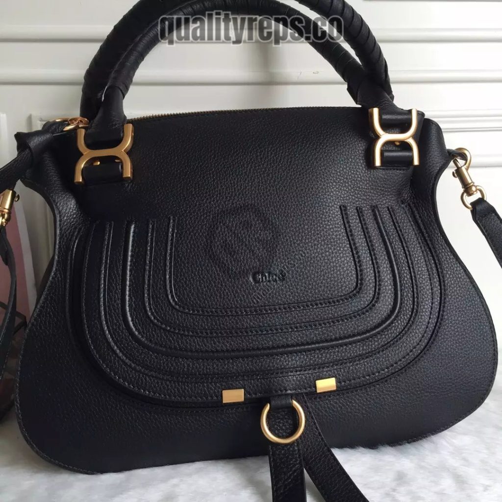 Chloé Marcie Black Double Carry Bag 3