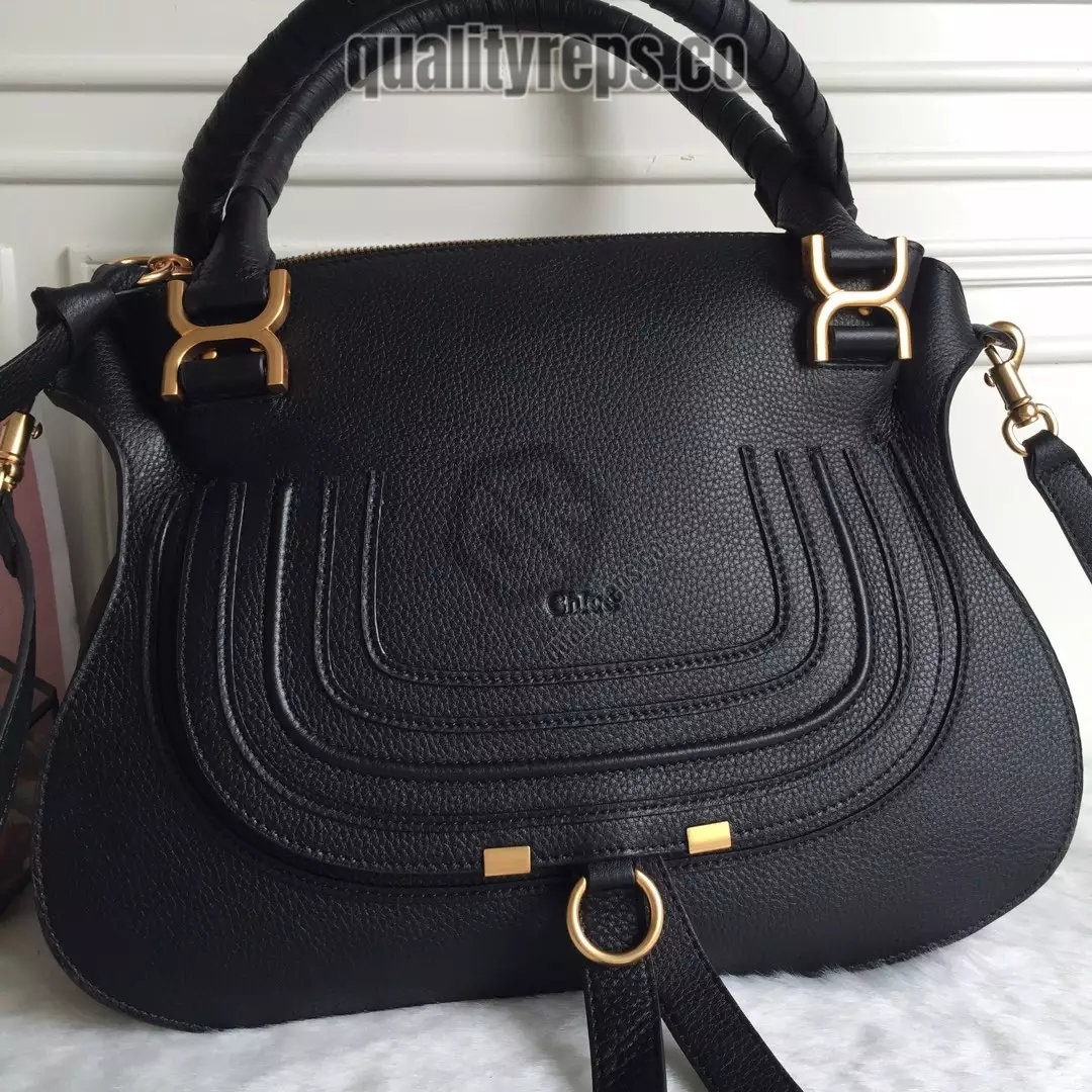 Chloé Marcie Black Double Carry Bag 3