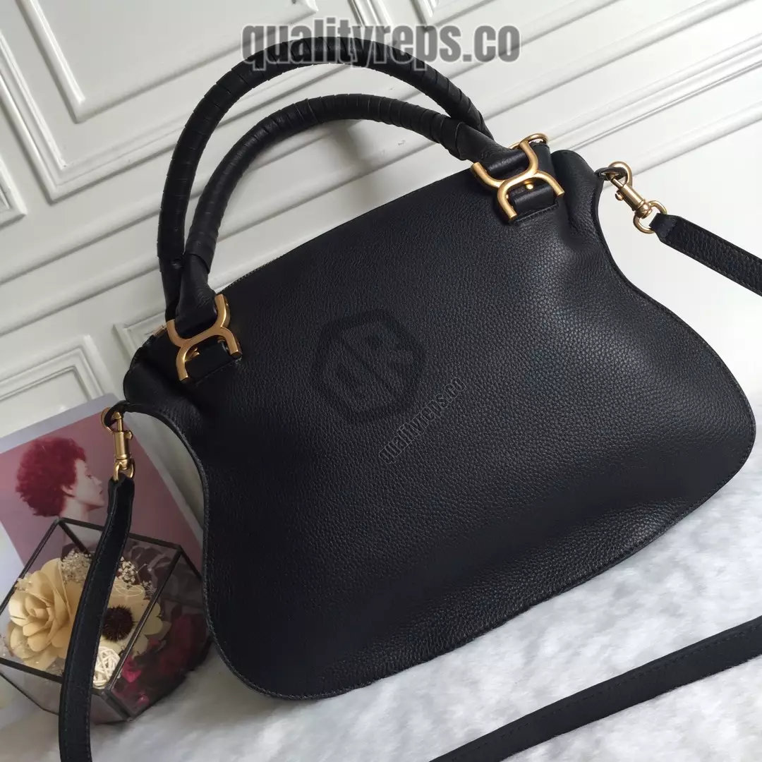 Chloé Marcie Black Double Carry Bag 4