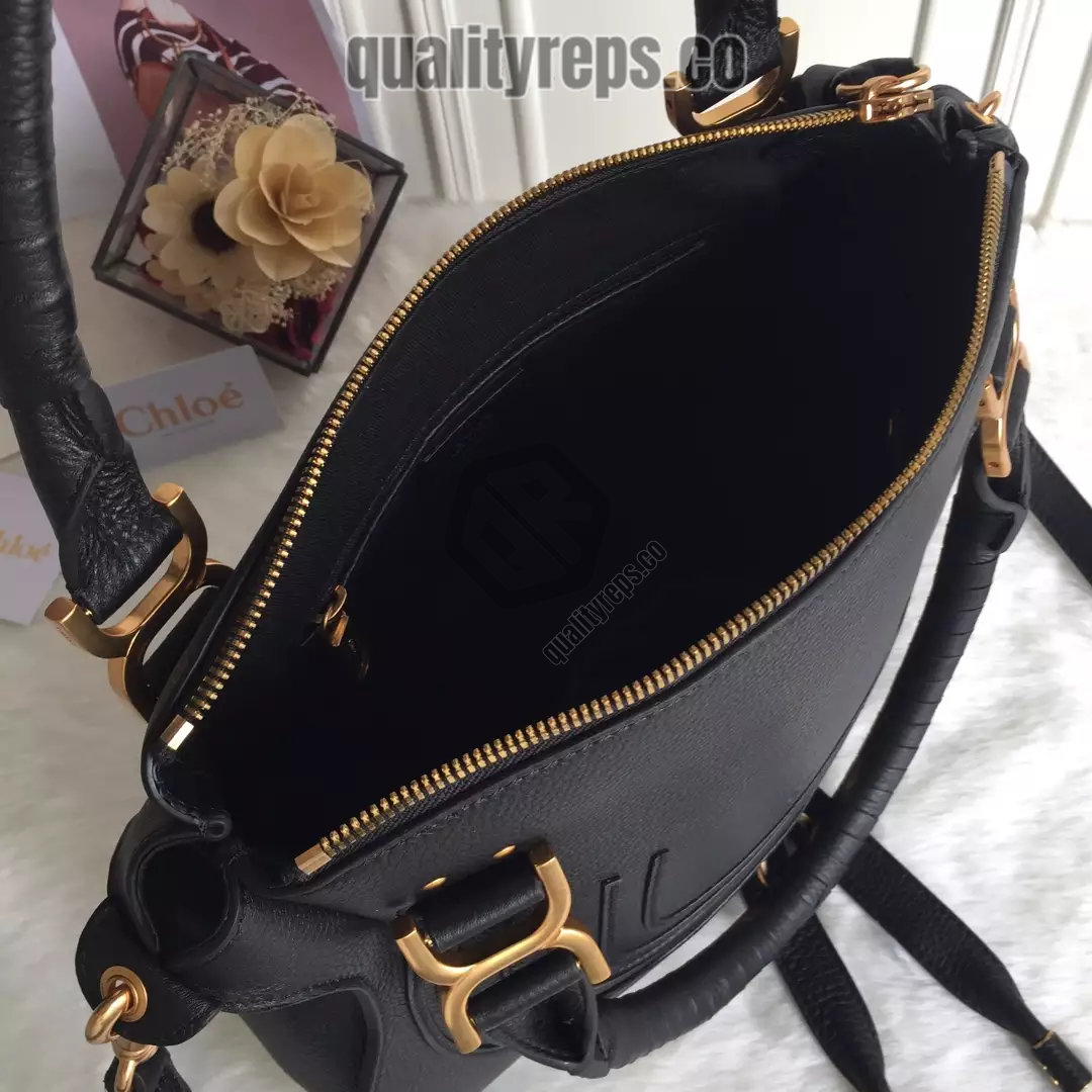 Chloé Marcie Black Double Carry Bag 8