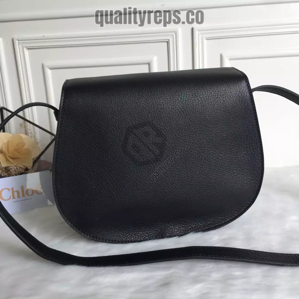Chloé Marcie Black Medium Saddle Bag 5
