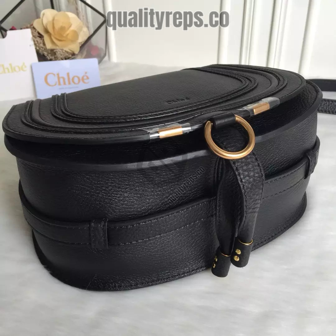 Chloé Marcie Black Medium Saddle Bag 6