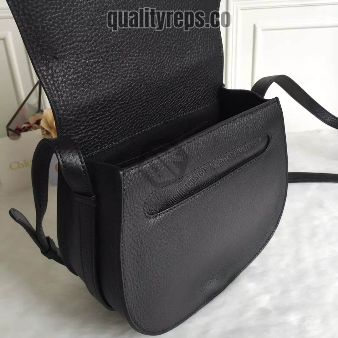 Chloé Marcie Black Medium Saddle Bag 8