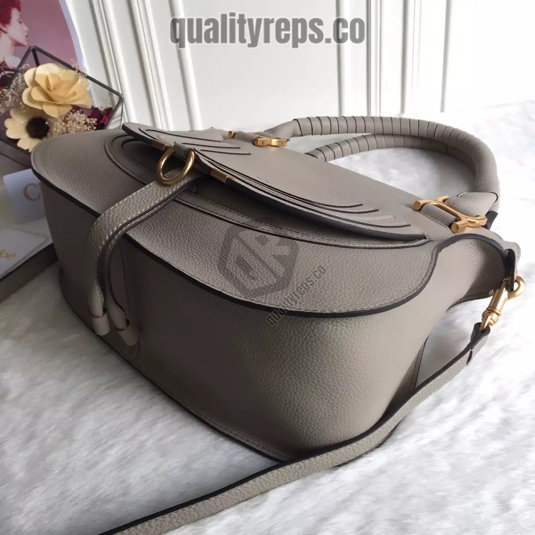 Chloé Marcie Cashmere Grey Double Carry Bag 5