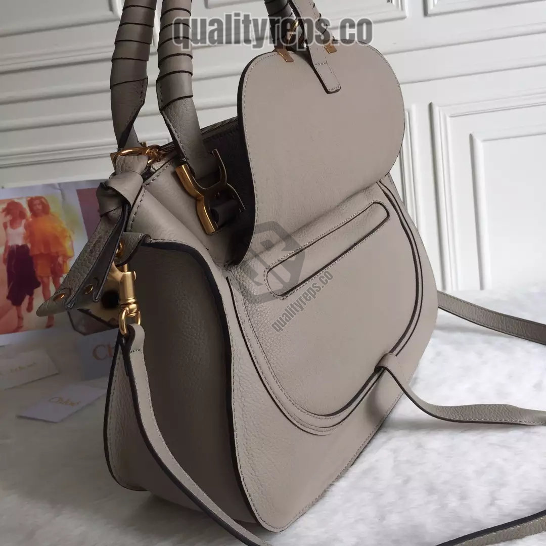 Chloé Marcie Cashmere Grey Double Carry Bag 6