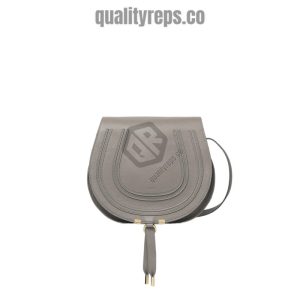 Chloé Marcie Cashmere Grey Medium Saddle Bag 1