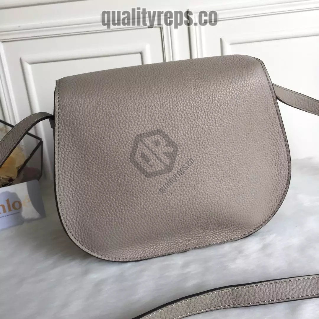 Chloé Marcie Cashmere Grey Medium Saddle Bag 5