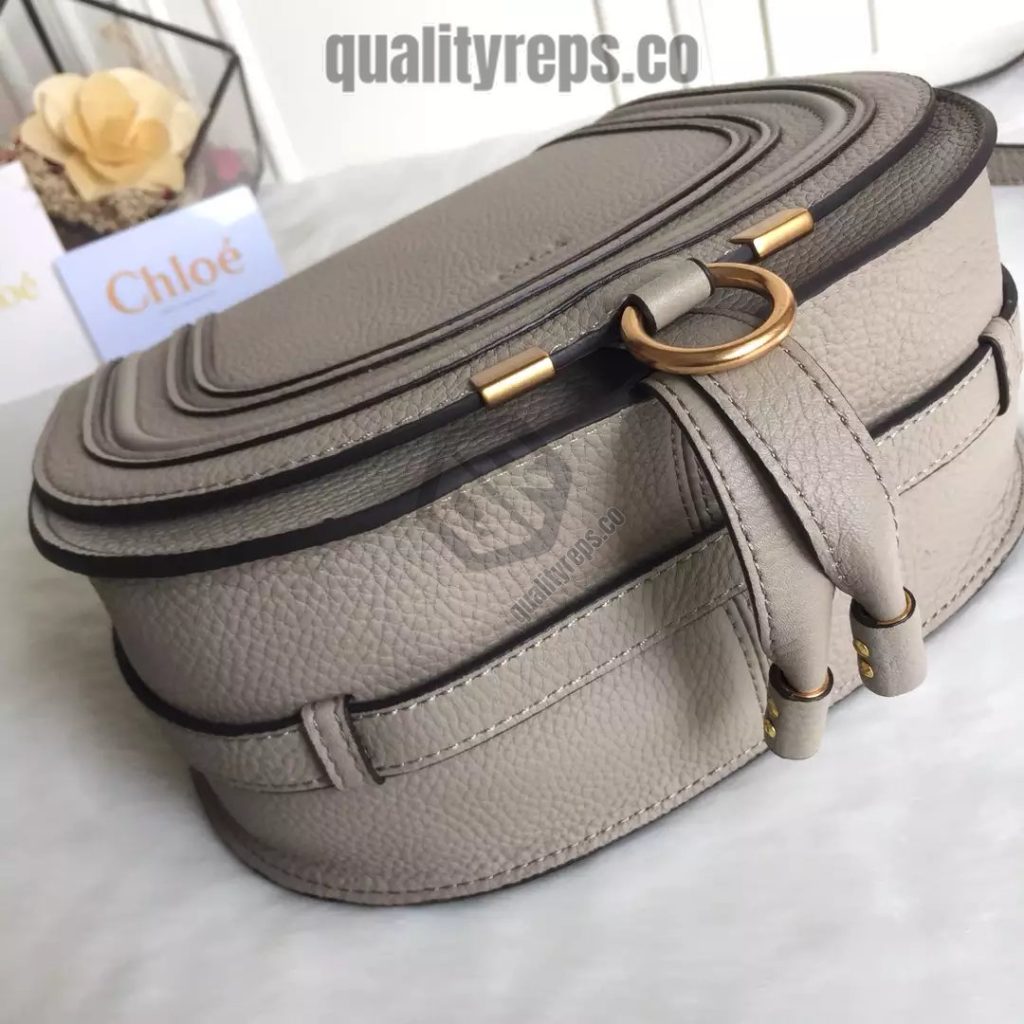 Chloé Marcie Cashmere Grey Medium Saddle Bag 6
