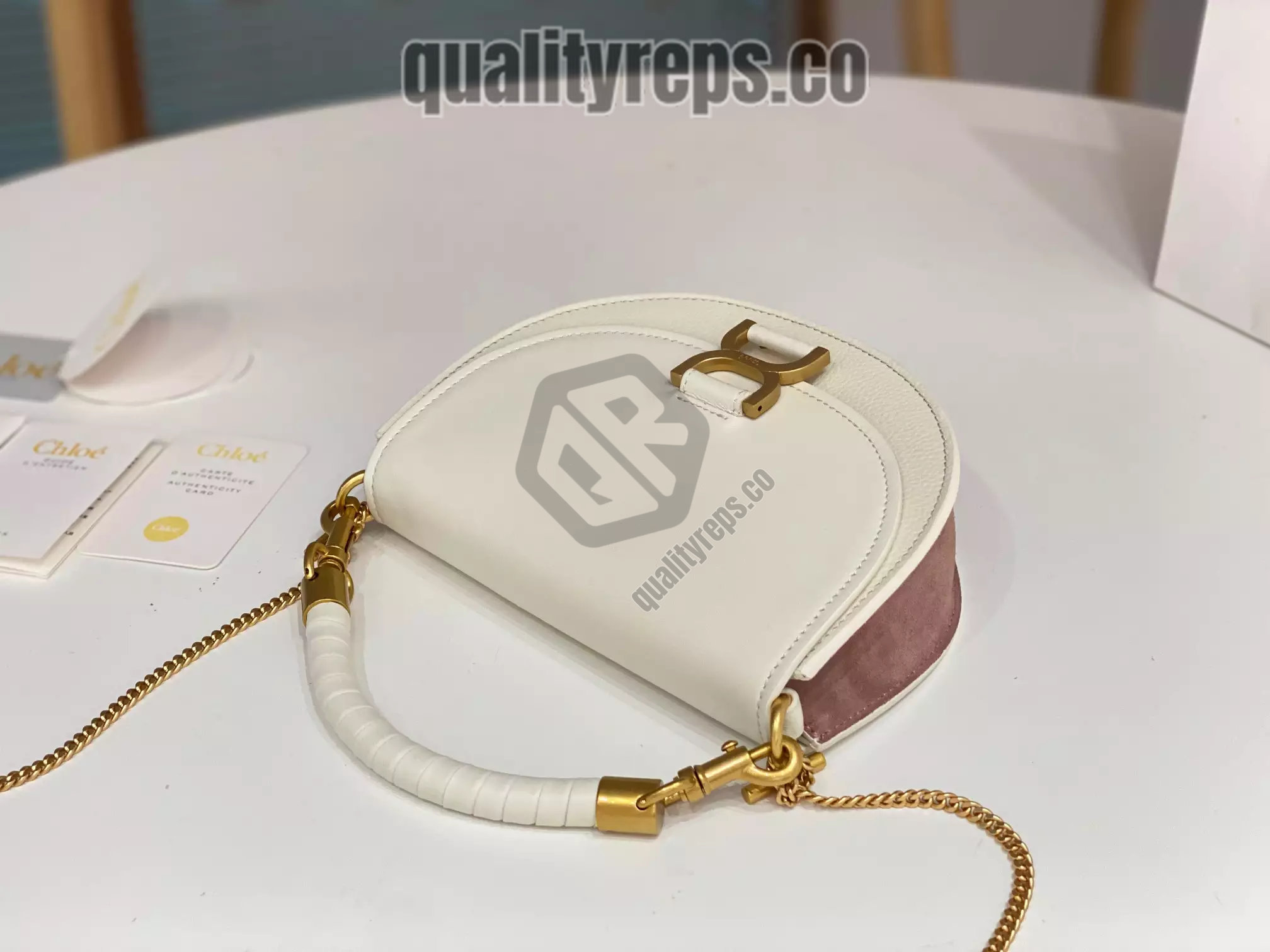 Chloé Marcie Chain Flap Bag in Misty Ivory 3