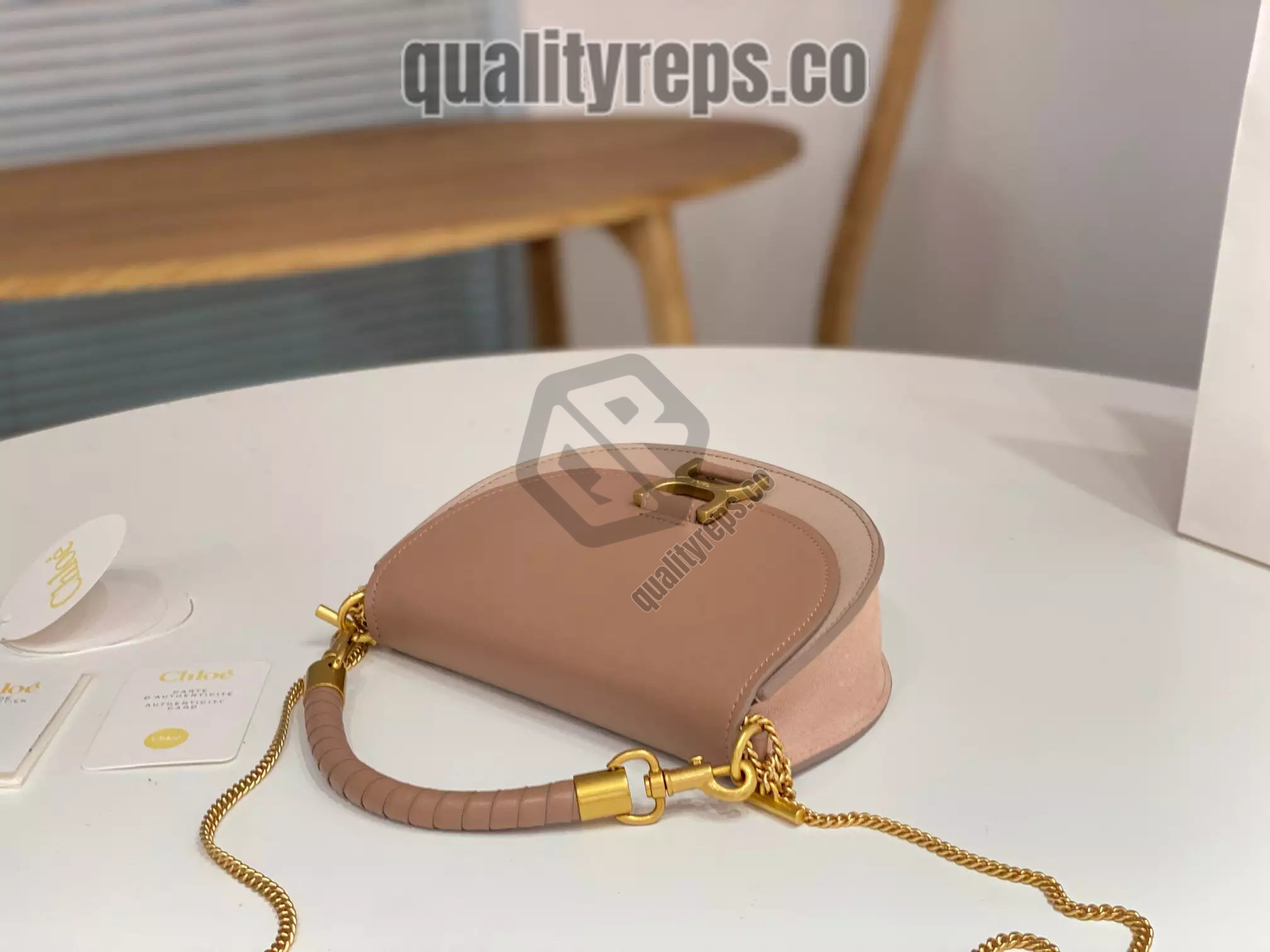 Chloé Marcie Chain Flap Bag in Woodrose 4