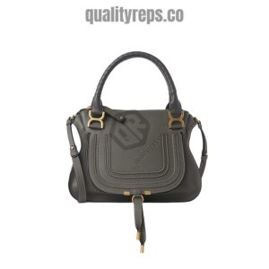 Chloé Marcie Elephant Grey Double Carry Bag 1