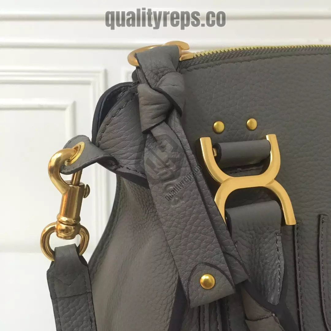 Chloé Marcie Elephant Grey Double Carry Bag 4