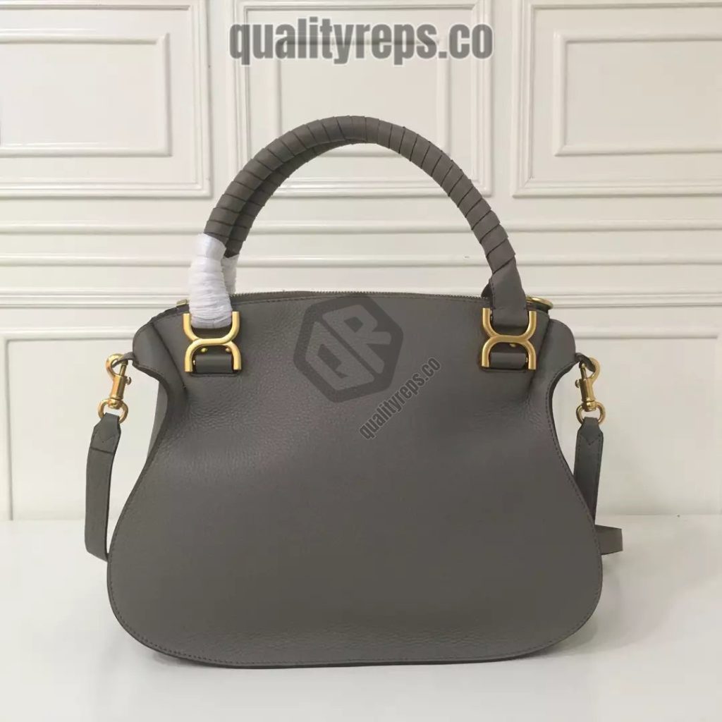 Chloé Marcie Elephant Grey Double Carry Bag 5