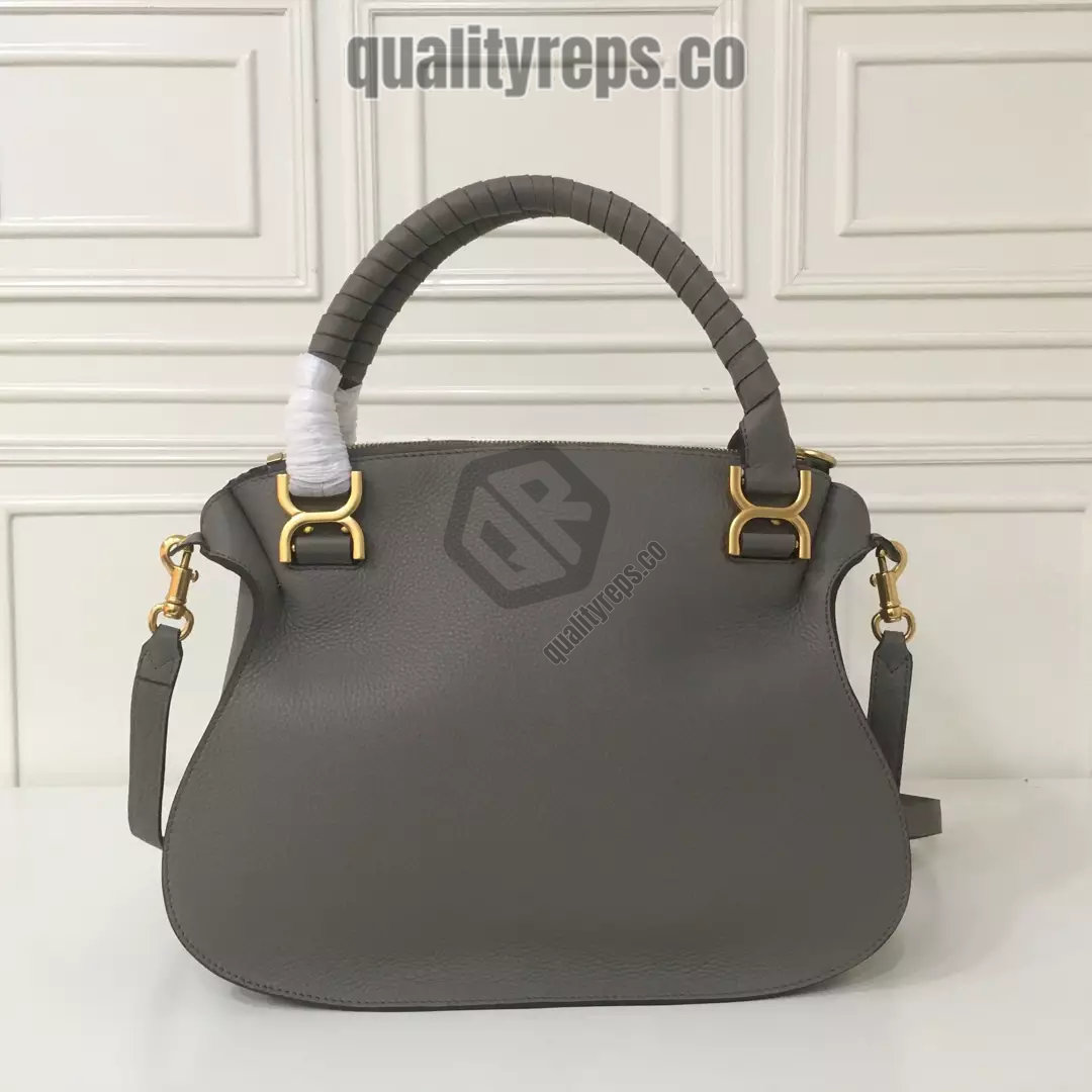 Chloé Marcie Elephant Grey Double Carry Bag 5