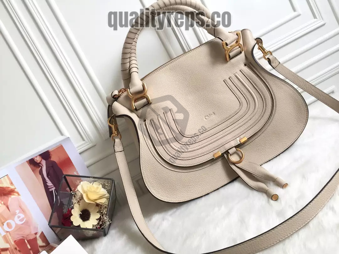 Chloé Marcie Nomad Beige Double Carry Bag 3