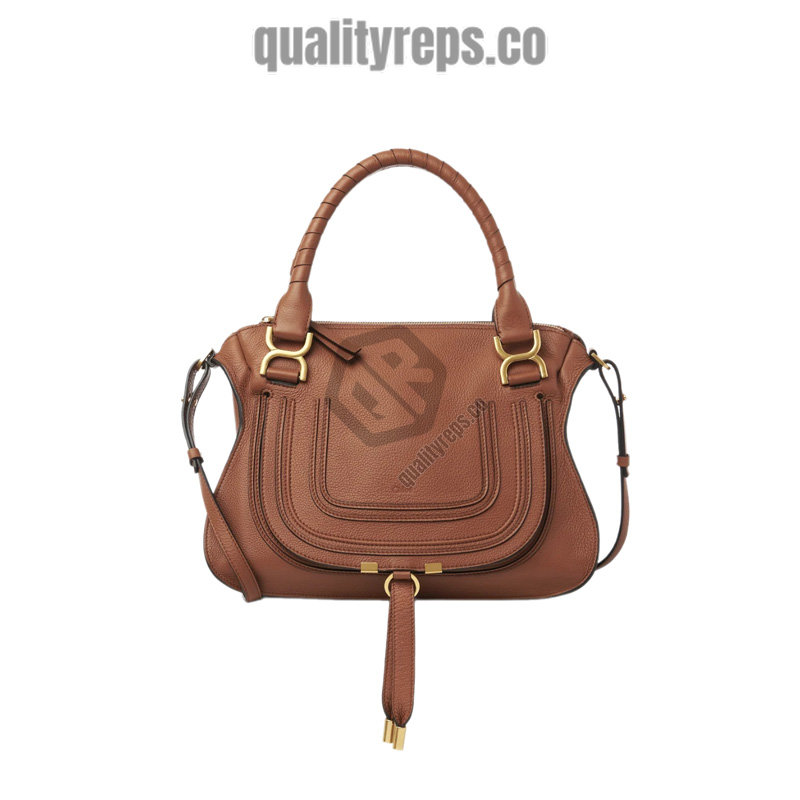 Chloé Marcie Tan Double Carry Bag 1