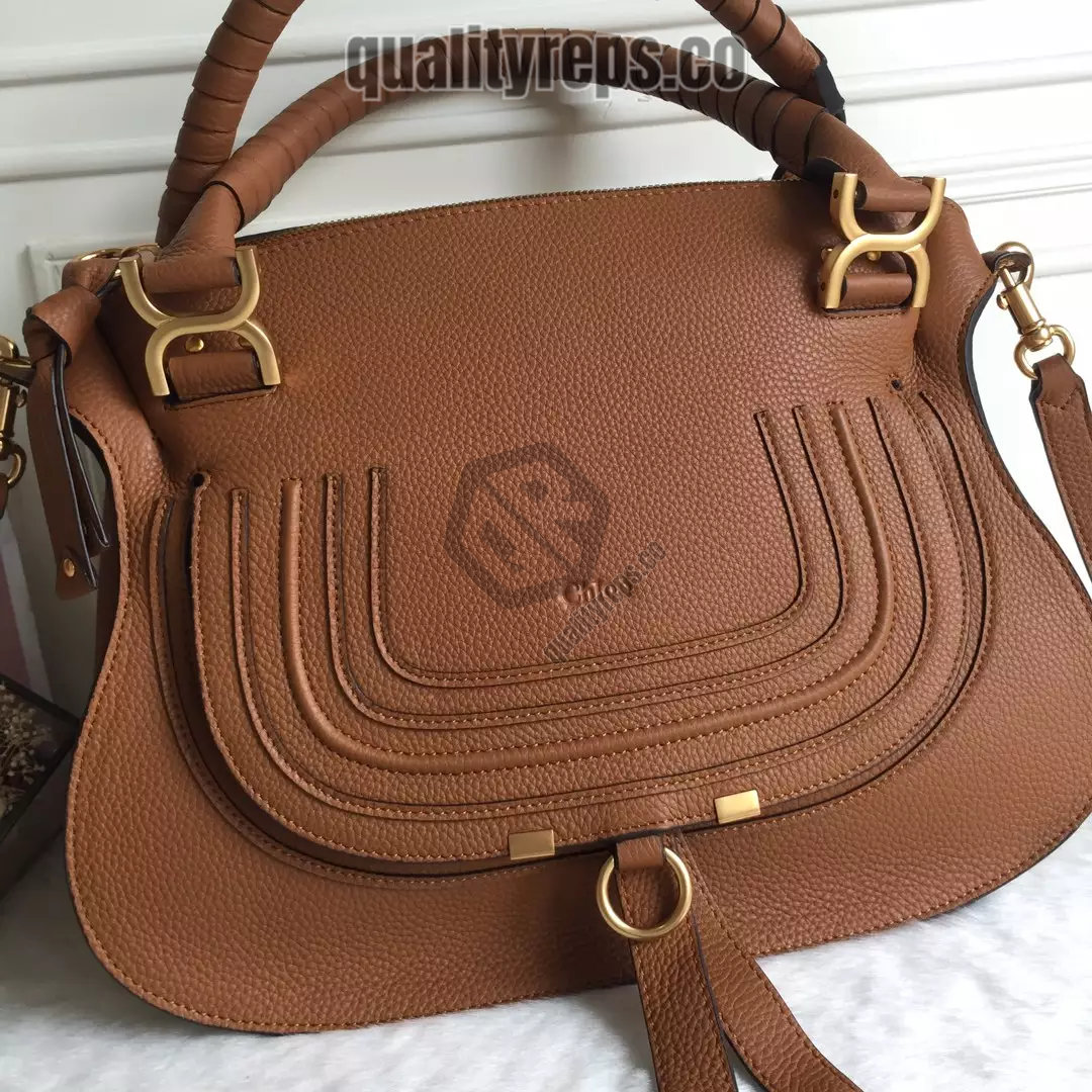 Chloé Marcie Tan Double Carry Bag 3