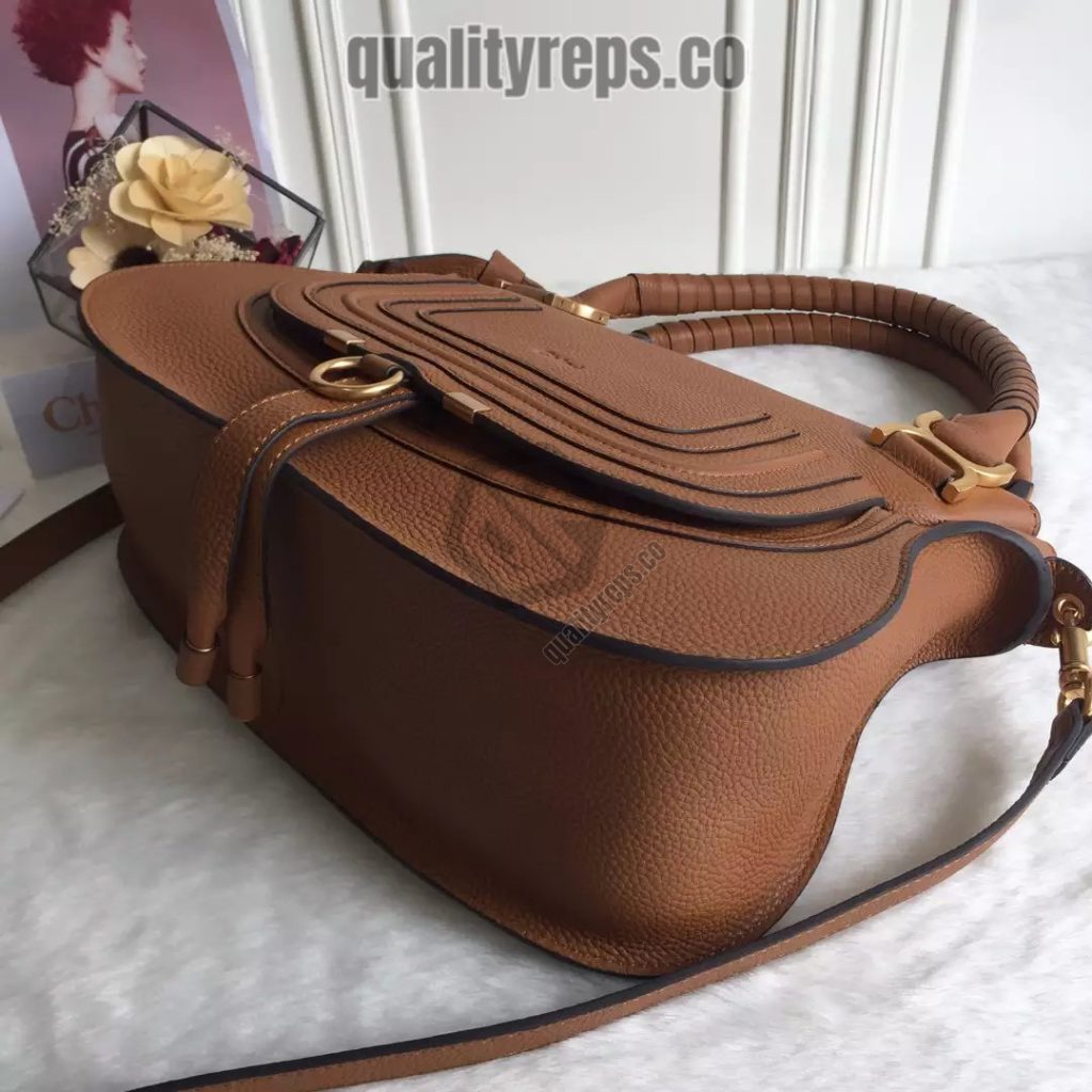 Chloé Marcie Tan Double Carry Bag 5