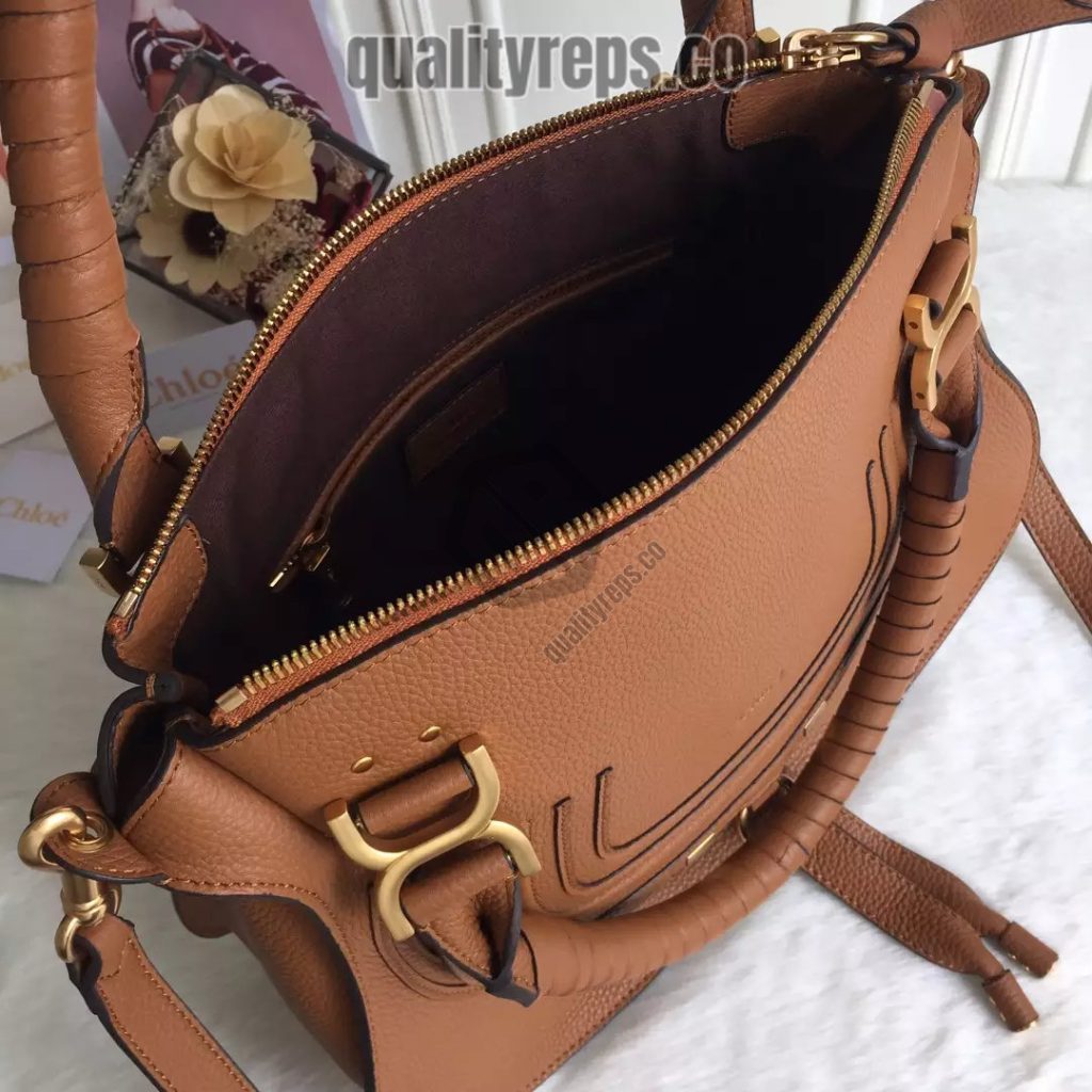 Chloé Marcie Tan Double Carry Bag 8