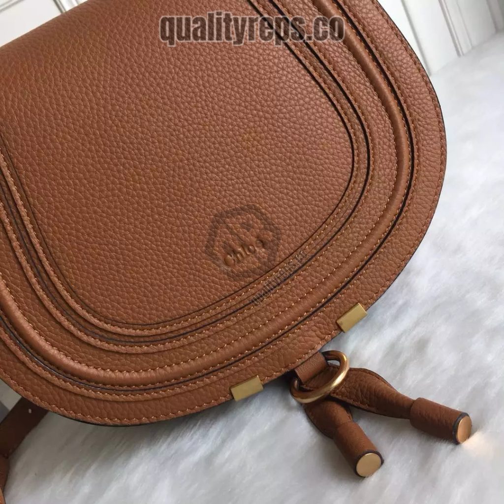 Chloé Marcie Tan Medium Saddle Bag 4