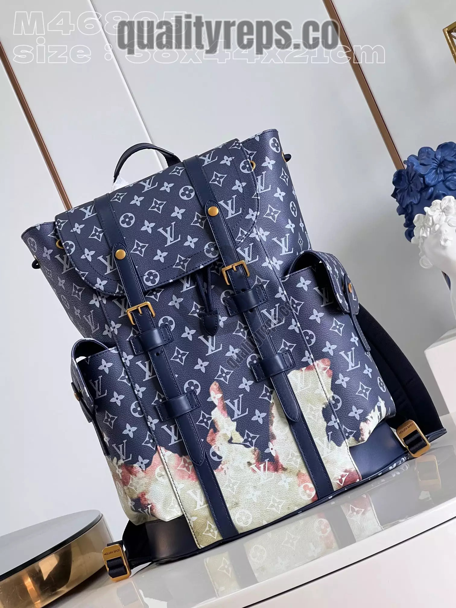 Christopher MM Monogram Bleach Ink Blue Quality Reps - Image 2