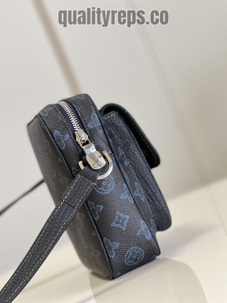 Christopher Wearable Wallet Blue Monogram Coated Canvas LB022 Quality Reps