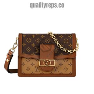 Louis Vuitton Dauphine MM Monogram and Monogram Reverse Coated Canvas Quality Reps