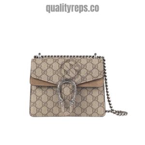 Gucci Dionysus GG Supreme Mini Bag Beige/Ebony GG Supreme Canvas GB099 Quality Reps