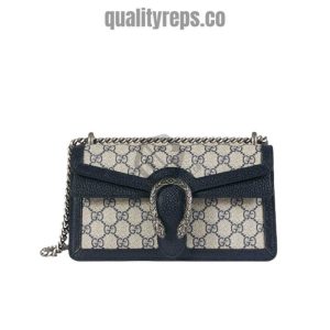 Gucci Dionysus GG Supreme Small Shoulder Bag Beige and Blue GB097 Quality Reps
