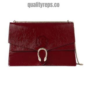 Gucci Dionysus Large Shoulder Bag in Rosso Ancora Patent Leather Quality Reps