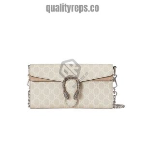 Gucci Dionysus Small Shoulder Bag Beige and White GG Supreme Canvas GB102 Quality Reps