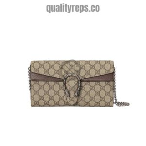 Dionysus Small Shoulder Bag Brown Leather Trim GB164 Quality Reps