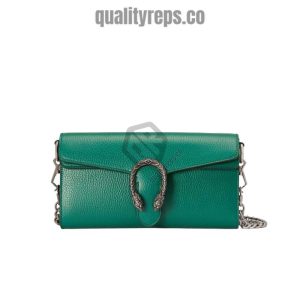 Gucci Dionysus Small Shoulder Bag Green Leather GB098 Quality Reps