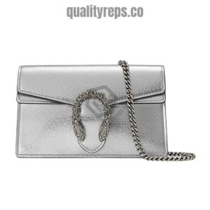 Dionysus Super Mini Bag Silver Lam Leather GB047 Quality Reps