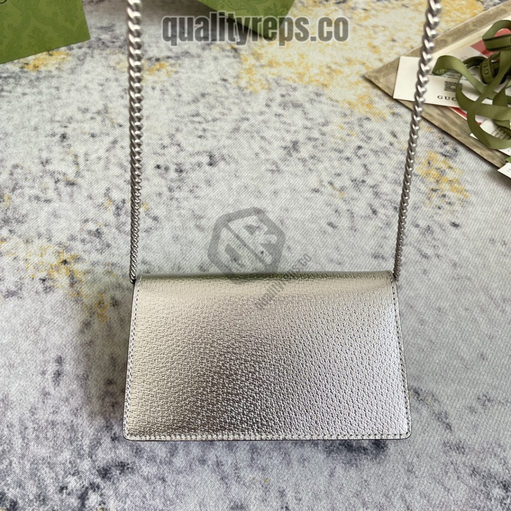 Dionysus Super Mini Bag Silver Lam Leather GB047 Quality Reps
